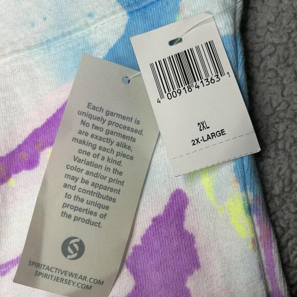 Disney Spirit Jersey Shirt Mens 2XL Neon Tie Dye Disneyland Resort Long Sleeve - Picture 4 of 14